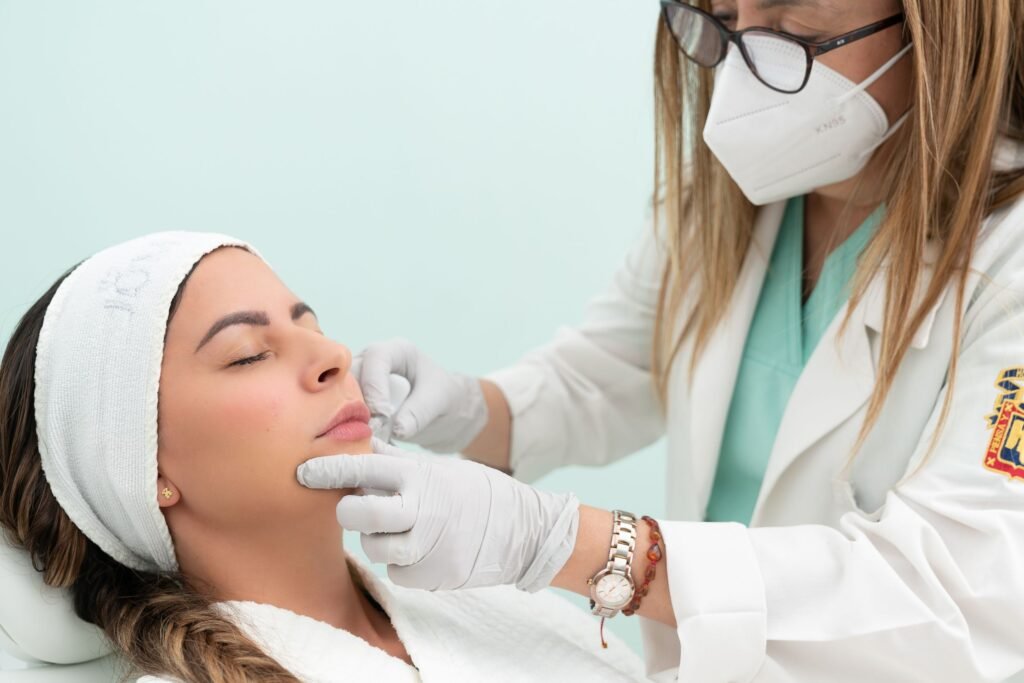 PRP hair restoration consultation woman doctor