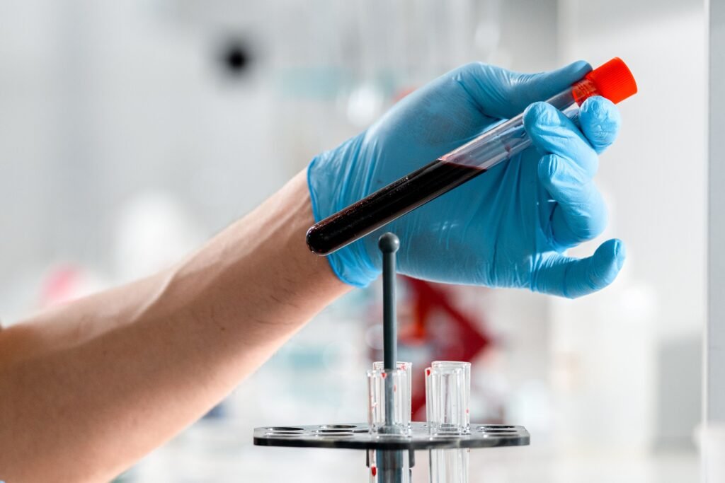 doctor reviewing laboratory test results patient
