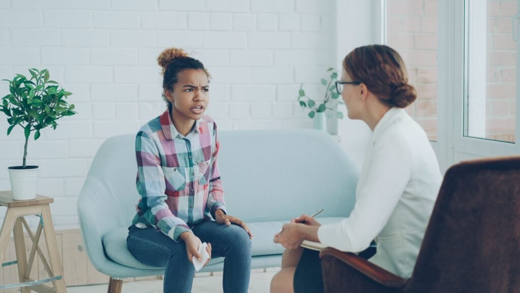 patient discussing health goals with doctor